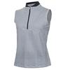 Green Lamb Ladies Olwyn Sleeveless Gingham Polo Shirt Navy - White