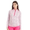 Green Lamb Ladies Ona Zip Neck Printed Long Sleeve Top Festival Print