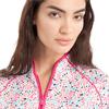 Green Lamb Ladies Ona Zip Neck Printed Long Sleeve Top Festival Print