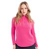 Green Lamb Ladies Olive Zip Neck Textured Long Sleeve Top Raspberry - Pink