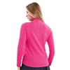 Green Lamb Ladies Olive Zip Neck Textured Long Sleeve Top Raspberry - Pink