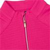 Green Lamb Ladies Olive Zip Neck Textured Long Sleeve Top Raspberry - Pink