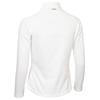 Green Lamb Ladies Olive Zip Neck Textured Long Sleeve Top White