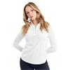 Green Lamb Ladies Olive Zip Neck Textured Long Sleeve Top White