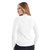 Green Lamb Ladies Olive Zip Neck Textured Long Sleeve Top White