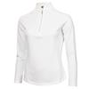 Green Lamb Ladies Olive Zip Neck Textured Long Sleeve Top White