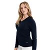 Green Lamb Ladies Oonagh Trellis V-Neck Sweater Navy