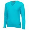Green Lamb Ladies Oonagh Trellis V-Neck Sweater Peacock Blue