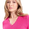 Green Lamb Ladies Oonagh Trellis V-Neck Sweater Raspberry - Pink