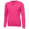 Green Lamb Ladies Oonagh Trellis V-Neck Sweater Raspberry - Pink
