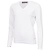 Green Lamb Ladies Oonagh Trellis V-Neck Sweater White