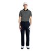 Lyle & Scott Gents Stripe Polo Shirt Jet Black - Morning Mint - Pink (Y634)