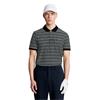 Lyle & Scott Gents Stripe Polo Shirt Jet Black - Morning Mint - Pink (Y634)