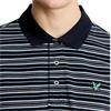 Lyle & Scott Gents Stripe Polo Shirt Dark Navy - Blue - Charcoal (Y635)