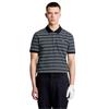 Lyle & Scott Gents Stripe Polo Shirt Dark Navy - Blue - Charcoal (Y635)