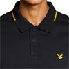 Lyle & Scott Gents 1874 Tipped Tech Polo Jet Black( Z865)