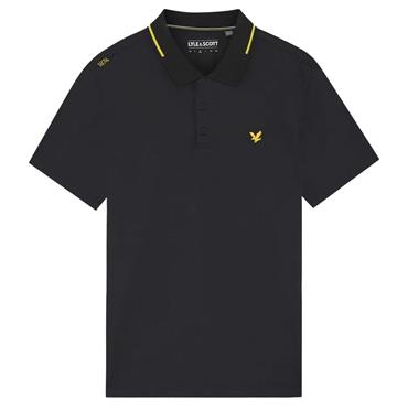 Lyle & Scott Gents 1874 Tipped Tech Polo Jet Black( Z865)