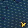 Lyle & Scott Gents Stripe Polo Shirt Mediterranean - Aquamarine (Y189)