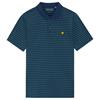 Lyle & Scott Gents Stripe Polo Shirt Mediterranean - Aquamarine (Y189)