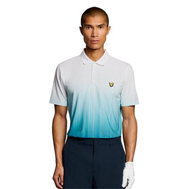Lyle & Scott Gents Gradient Polo Shirt Aquamarine Blue - Turbulence (661)