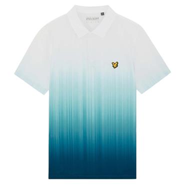 Lyle & Scott Gents Gradient Polo Shirt Aquamarine Blue - Turbulence (661)