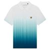 Lyle & Scott Gents Gradient Polo Shirt Aquamarine Blue - Turbulence (661)