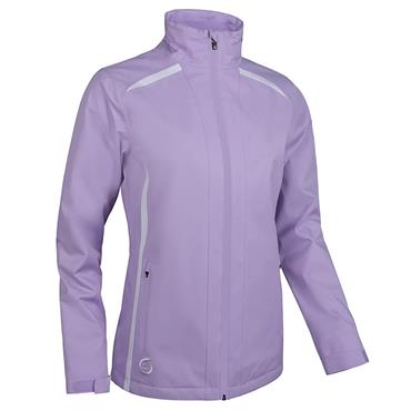 Sunderland Killy Ladies Zip Front Lightweight Panelled Waterproof Jacket Lilac - White