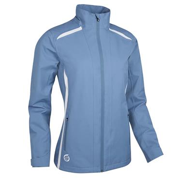 Sunderland Killy Ladies Zip Front Lightweight Panelled Waterproof Jacket Mineral Blue