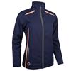 Sunderland Killy Ladies Zip Front Lightweight Panelled Waterproof Jacket Navy - Coral