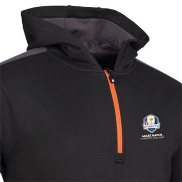 Sunderland Gents Atlas Official Ryder Cup 2027 Thermal Zip Neck Hoodie Black - Charcoal - Inferno