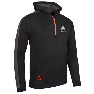 Sunderland Gents Atlas Official Ryder Cup 2027 Thermal Zip Neck Hoodie Black - Charcoal - Inferno