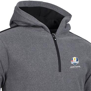 Sunderland Gents Atlas Official Ryder Cup 2027 Thermal Zip Neck Hoodie Gunmetal Marl - Black
