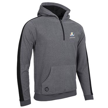 Sunderland Gents Atlas Official Ryder Cup 2027 Thermal Zip Neck Hoodie Gunmetal Marl - Black