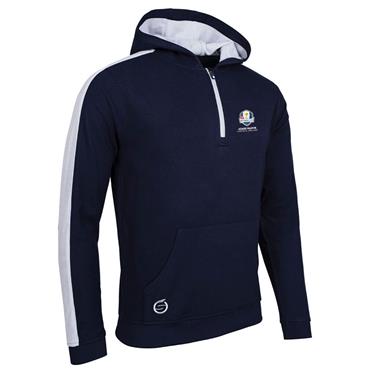 Sunderland Gents Atlas Official Ryder Cup 2027 Thermal Zip Neck Hoodie Navy - Silver Marl