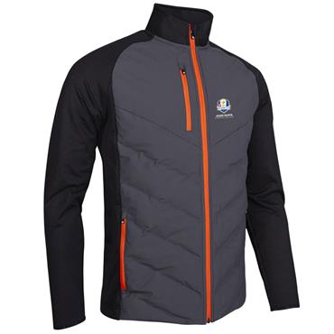 Sunderland Gents Davos Official Ryder Cup 2027 Padded Thermal Jacket Charcoal - Black - Inferno