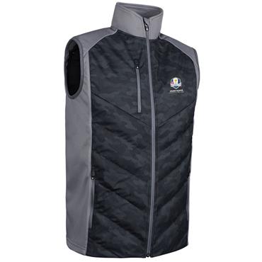 Sunderland Gents Andorra Official Ryder Cup 2027 Padded Bonded Thermal Gilet Black Camo - Gunmetal