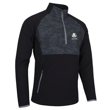 Sunderland Gents Sahara Official Ryder Cup 2027 Thermal Fleece Midlayer Black Camo - Gunmetal