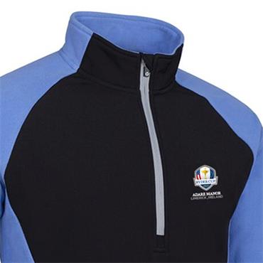 Sunderland Gents Sahara Official Ryder Cup 2027 Thermal Fleece Midlayer Ocean - Black - Silver