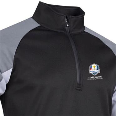 Sunderland Gents Colorado Official Ryder Cup 2027 Zip Contrast Midlayer Black - Gunmetal - Silver