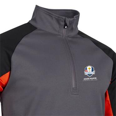 Sunderland Gents Colorado Official Ryder Cup 2027 Zip Contrast Midlayer Charcoal - Black - Inferno