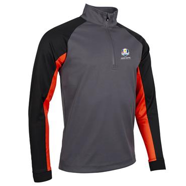 Sunderland Gents Colorado Official Ryder Cup 2027 Zip Contrast Midlayer Charcoal - Black - Inferno