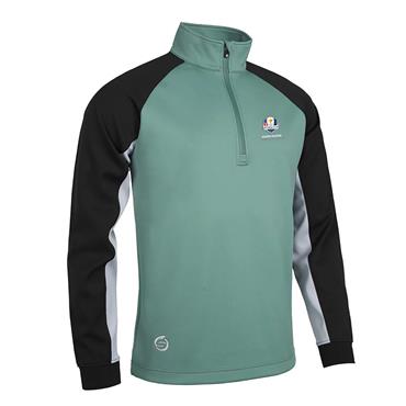 Sunderland Gents Colorado Official Ryder Cup 2027 Zip Contrast Midlayer Pine Green - Black Silver