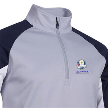 Sunderland Gents Colorado Official Ryder Cup 2027 Zip Contrast Midlayer Silver - Navy - White