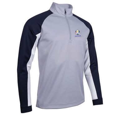 Sunderland Gents Colorado Official Ryder Cup 2027 Zip Contrast Midlayer Silver - Navy - White