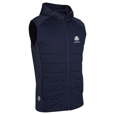 Sunderland Gents Official Ryder Cup 2027 Hybrid Padded Performance Sleeveless Midweight Hoodie Navy