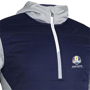 Sunderland Gents Everest Official Ryder Cup 2027 Padded Hoodie Silver Marl - Navy - White