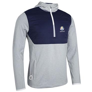 Sunderland Gents Everest Official Ryder Cup 2027 Padded Hoodie Silver Marl - Navy - White