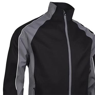 Sunderland Gents Typhoon Contrast Shoulder Panel Waterproof Jacket Black - Gunmetal - White