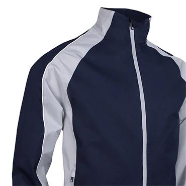 Sunderland Gents Typhoon Contrast Shoulder Panel Waterproof Jacket Navy - Silver - White