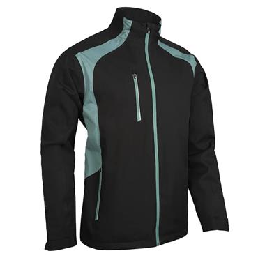 Sunderland Gents Valberg Zip Front Stretch Waterproof Jacket Black - Pine Green